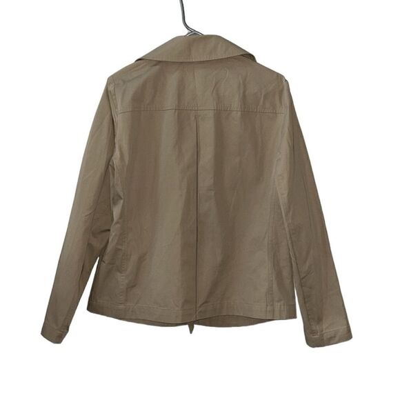 Loft Tan Short Cotton Trench Coat(Size 10) - Picture 5 of 9